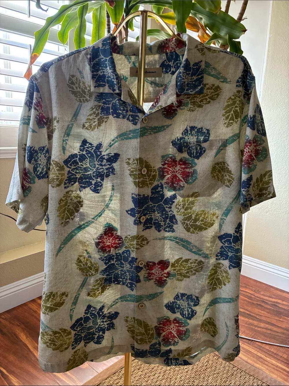 Tommy Bahama Multicolor Floral Camp Shirt - Blue, Red, Green